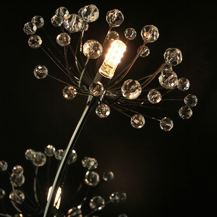Nordic Creative Dandelion Crystal Bead Iron 3-Light Table Lamp