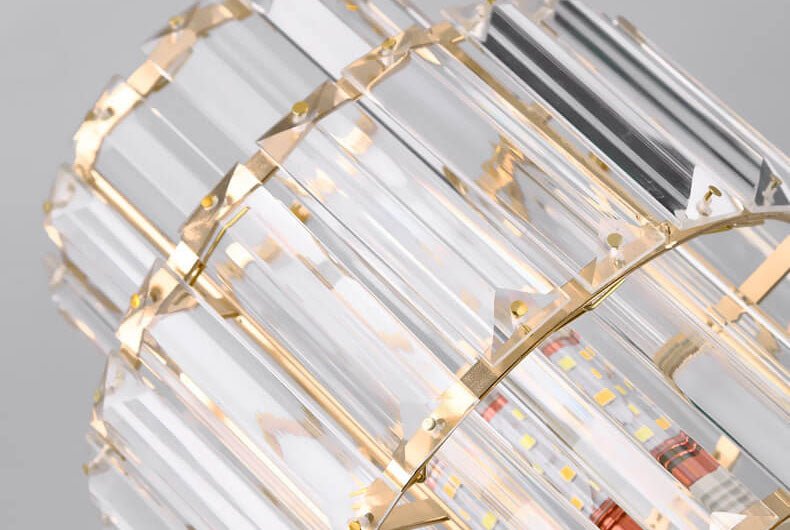 مصباح LED معلق على شكل برج كريستالي إبداعي حديث من الشمال
