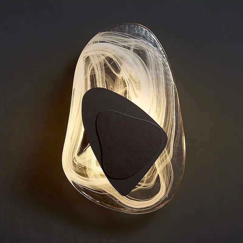 مصباح حائط LED بيضاوي الشكل بتصميم عصري إبداعي، مزود بضوء واحد