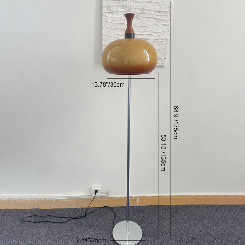 Modern Minimalist Gradient Glass Sphere 2-Light Standing Floor Lamp