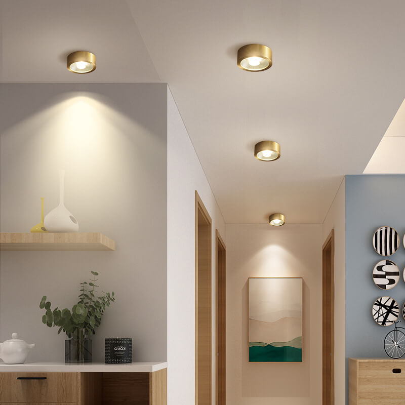 Nordic Light 高級オール銅製超薄型 LED フラッシュマウントライト