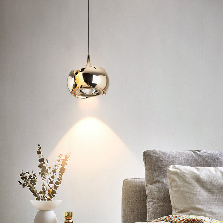 مصباح LED بيضاوي الشكل من الألومنيوم بتصميم عصري بسيط لغرفة المعيشة