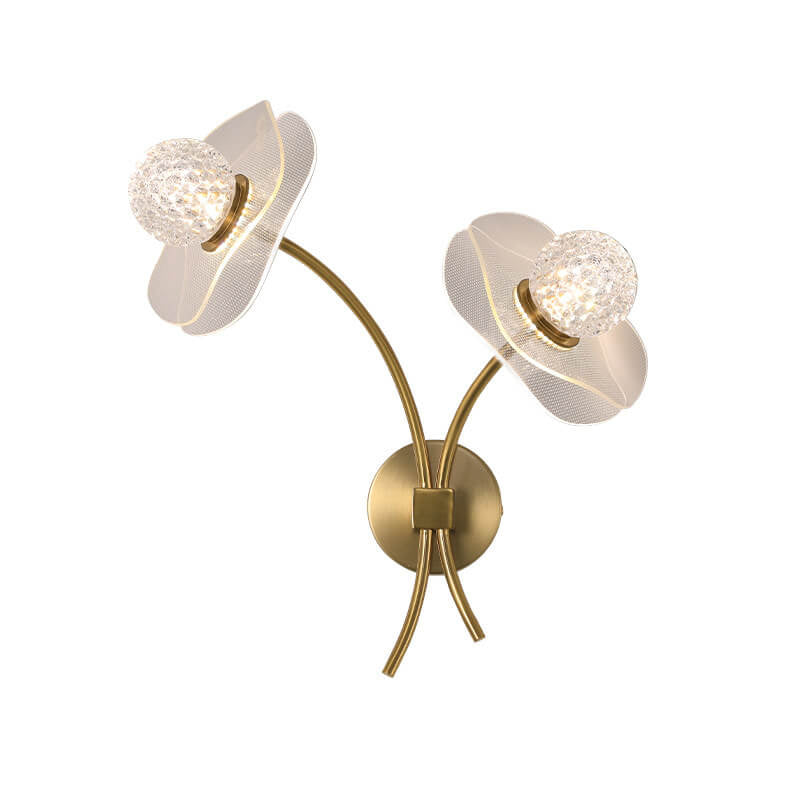 European Creative Lotus Flowers Acrylic LED Wall Sconce Lamp