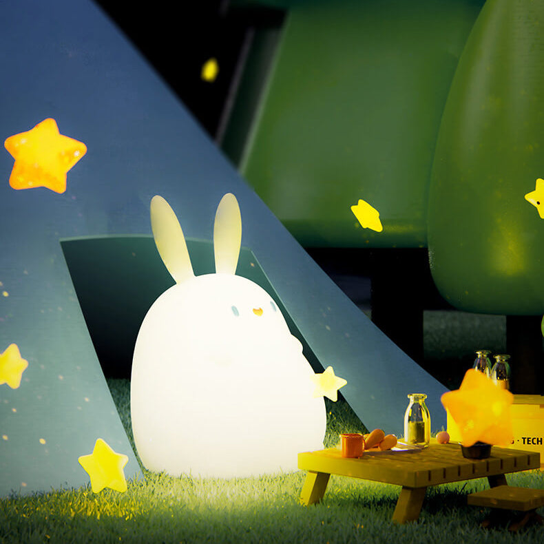 Cartoon Silicone Little Rabbit Touch USB Night Light LED Desk Lamp