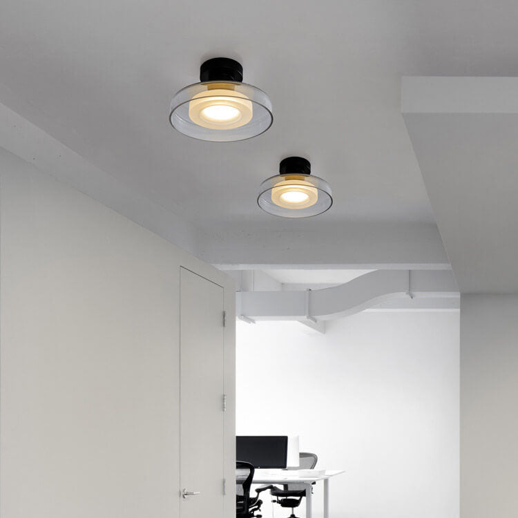 Nordic Vintage Round Hardware Glass LED Wall Sconce Lamp