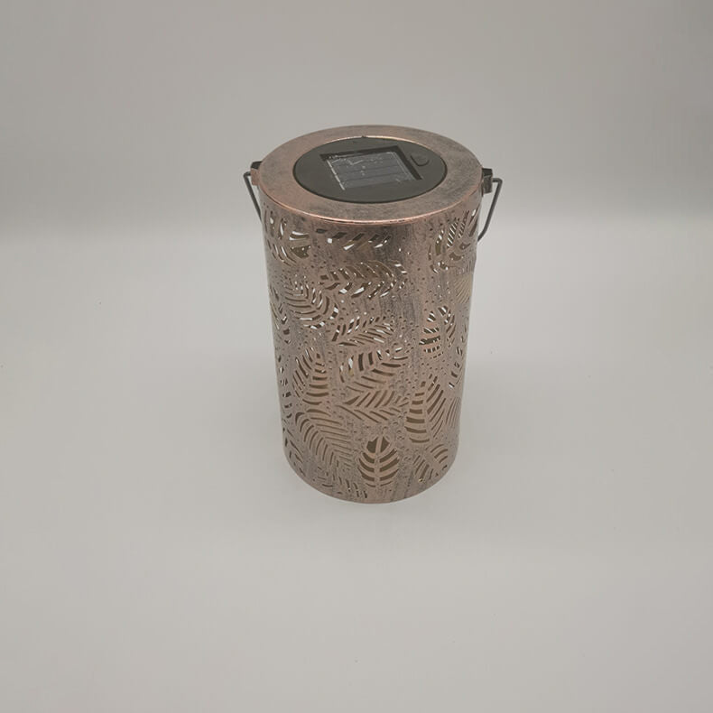 Solar Retro Iron Cylinder Outdoor LED Decorative Light