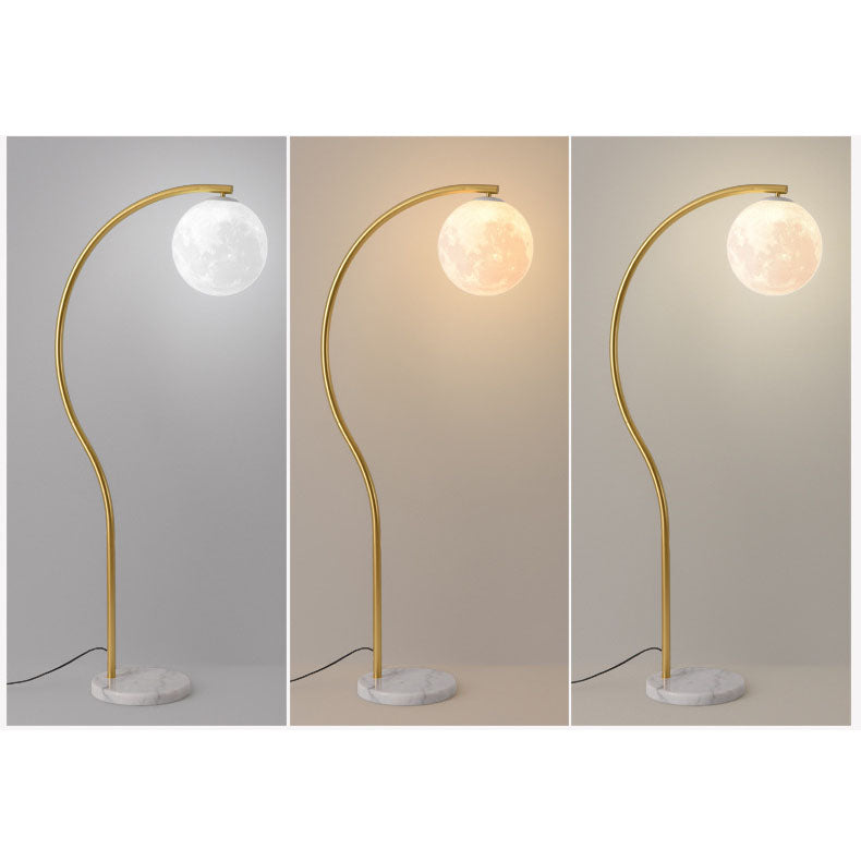 Modern Minimalist Iron Marble 1-Light Standing Floor Lamp