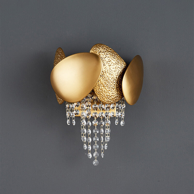 Modern Luxury Crystal Tassel Gold 2/3 Light Wall Sconce Lamp
