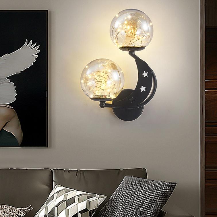 Modern Creative Glass 2-Light LED Wall Sconce Lamp