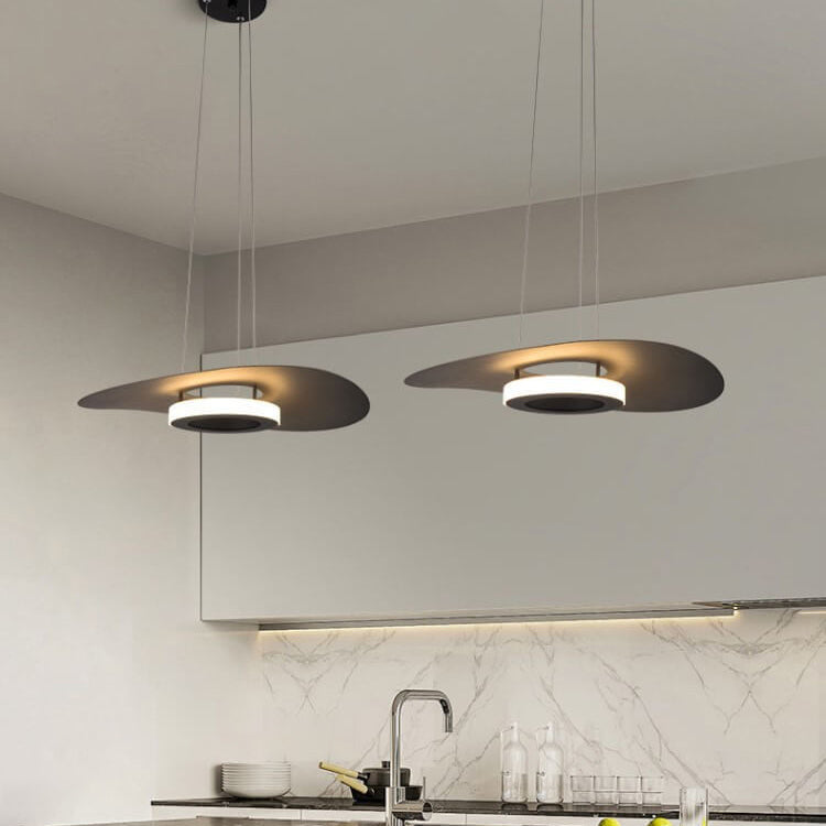 مصباح LED معلق على شكل قبعة من الألومنيوم بتصميم عصري بسيط