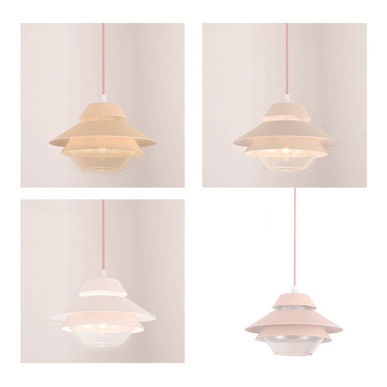 Modern Minimalist Flying Saucer Macaron 1-Light Pendant Light