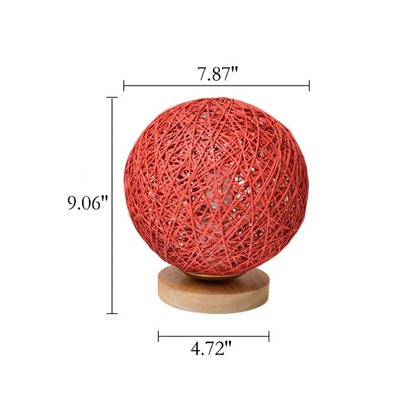 Modern Minimalist Hemp Vine Weaving 1-Light LED Table Lamp