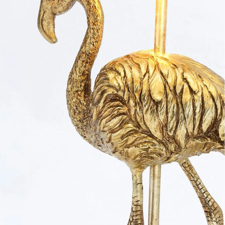 Nordic Luxury Flamingo Resin Fabric 1-Light Table Lamp