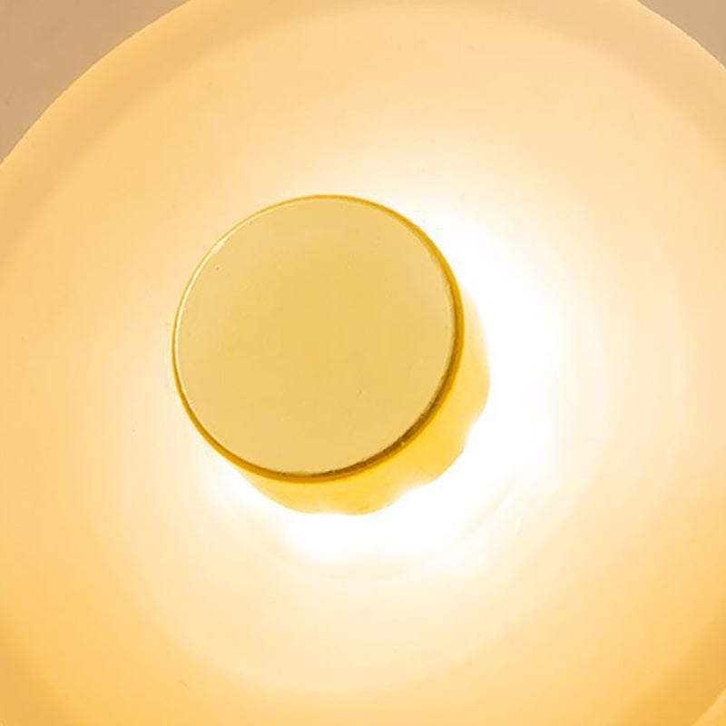 مصباح حائط LED دائري زجاجي من الحديد بتصميم عصري بسيط لغرفة المعيشة