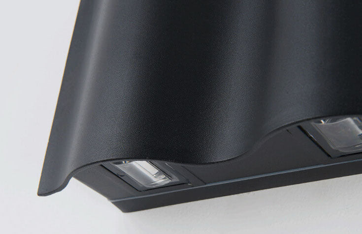Modern Wave Aluminum Waterproof LED Outdoor Wall Sconce Lamp