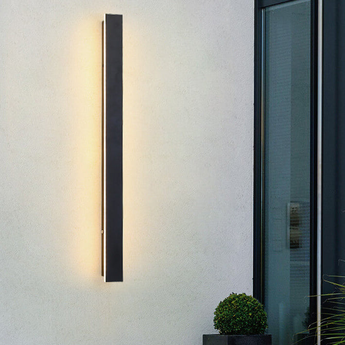 Retro Outdoor Rectangular Strip Waterproof LED Wall Sconce Lamp