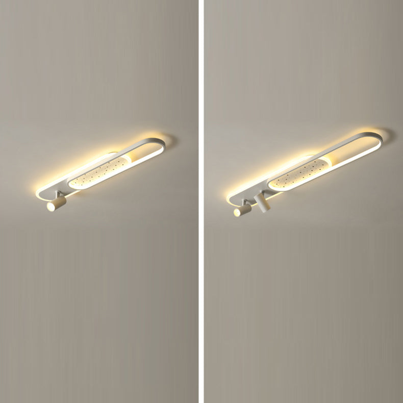 مصباح LED مستطيل الشكل مصنوع من الحديد الأكريليك بتصميم عصري بسيط، مثبت في السقف للممر