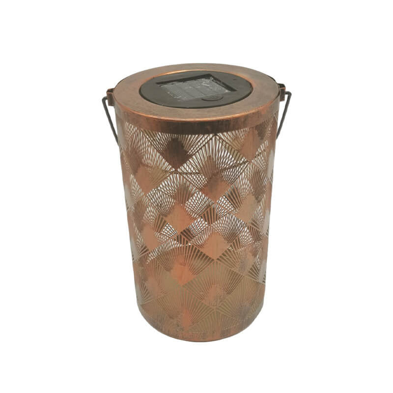 Solar Retro Iron Cylinder Outdoor LED Decorative Light