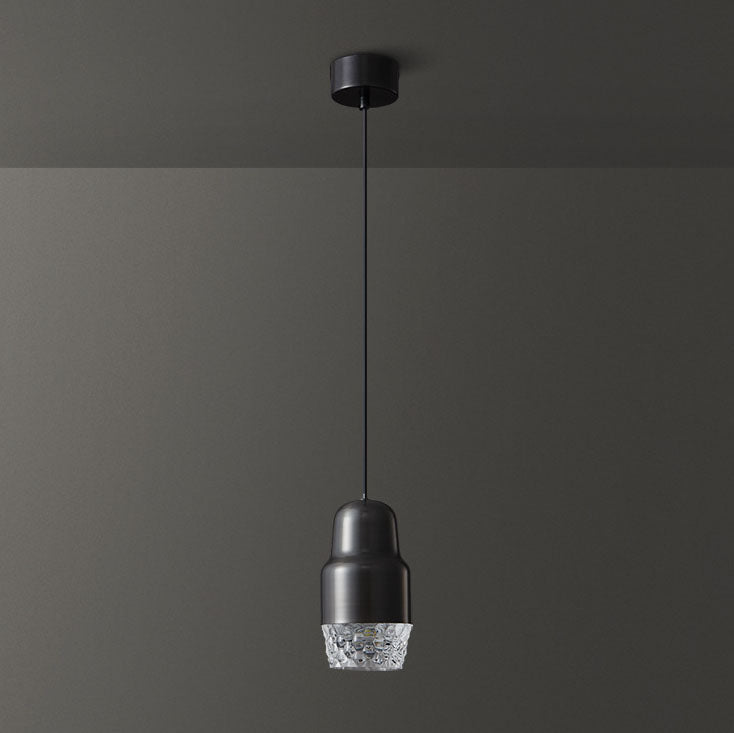 مصباح LED أسطواني فاخر من النحاس والأكريليك بتصميم عصري