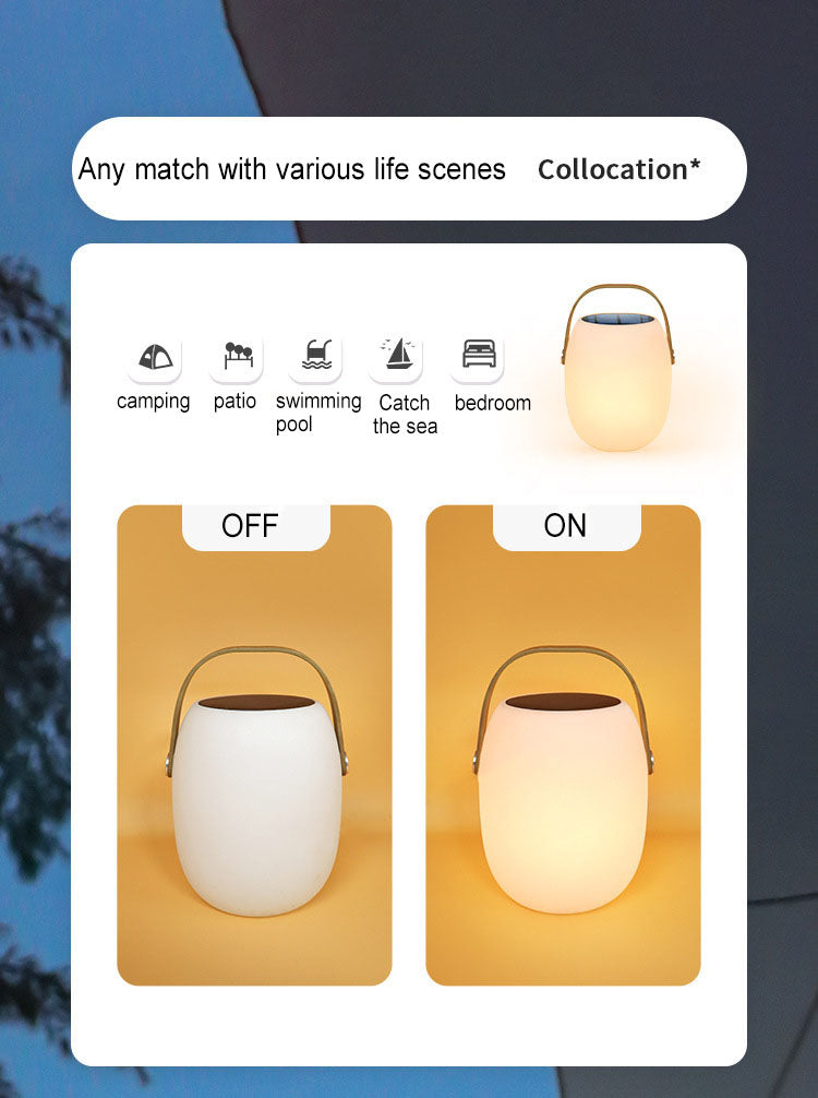 Solar PE Portable Basket LED Outdoor Waterproof Decorative Light