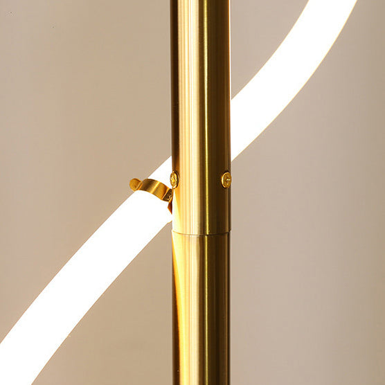 Modern Minimalist Line Iron Silicone LED Standing Floor Lamp For Living Room