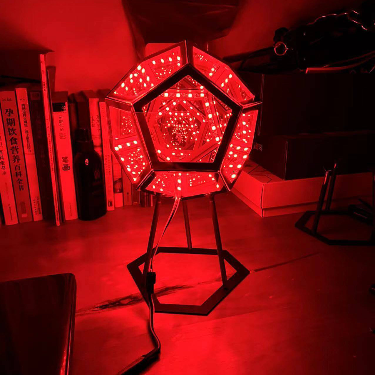 Infinity Dodecahedron LED Night Light Art Table Lamp