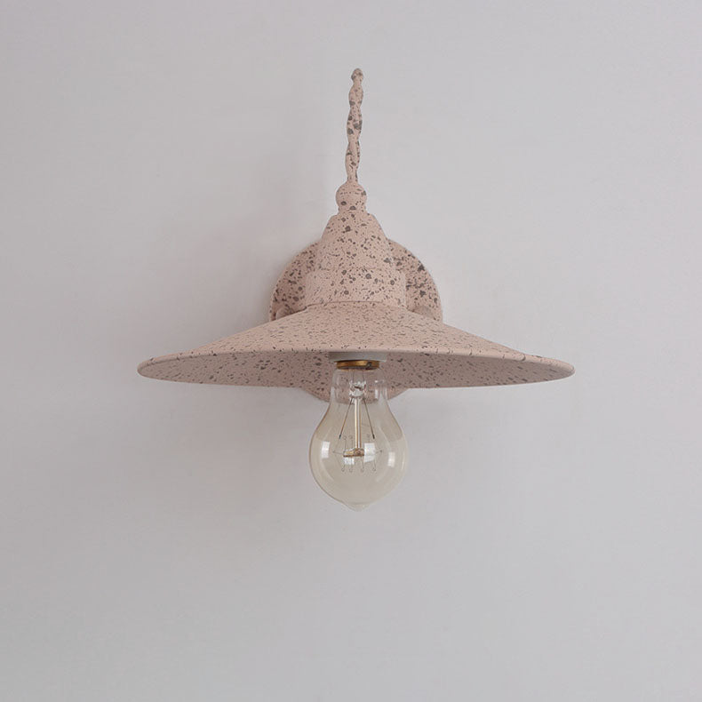 Contemporary Industrial Waterproof Metal Plate Bowl 1-Light Wall Sconce Lamp For Outdoor Patio