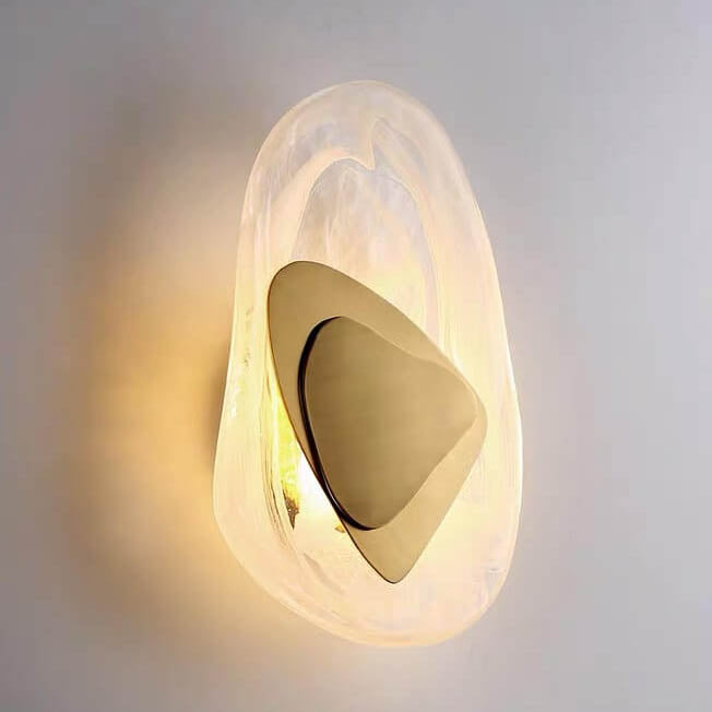Modern Creative Oval Glass 1-Light LED Wall Sconce Lamp