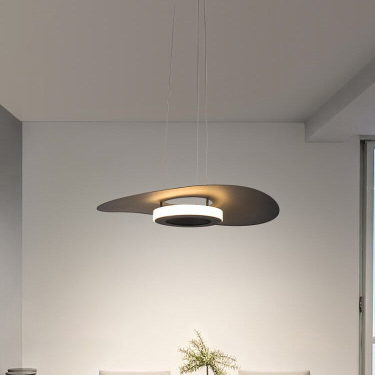 مصباح LED معلق على شكل قبعة من الألومنيوم بتصميم عصري بسيط