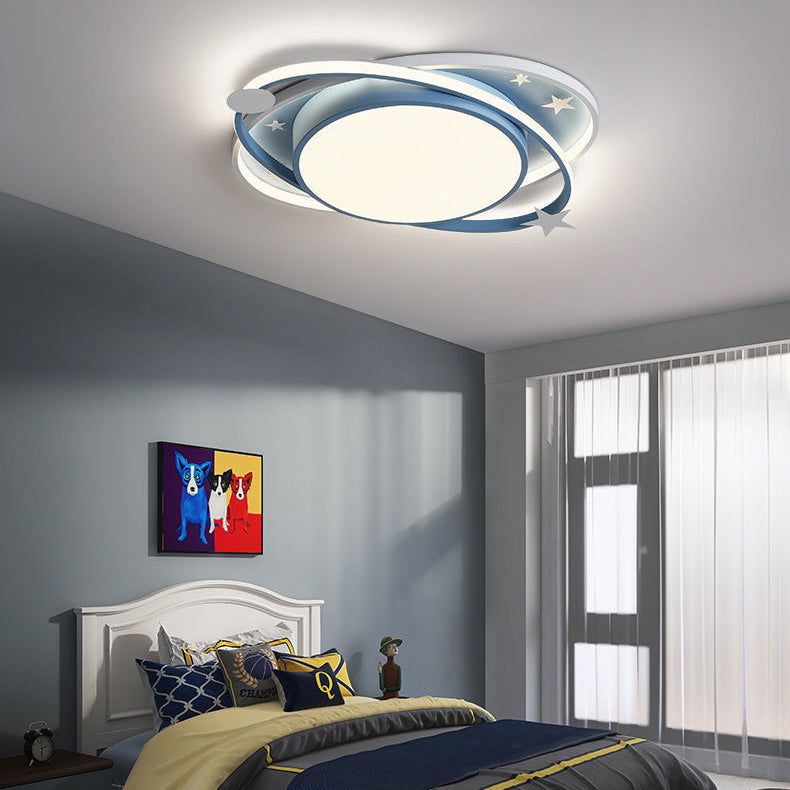 مصباح سقف LED دائري بيضاوي الشكل من الأكريليك والألومنيوم بتصميم آرت ديكو حديث لغرفة النوم