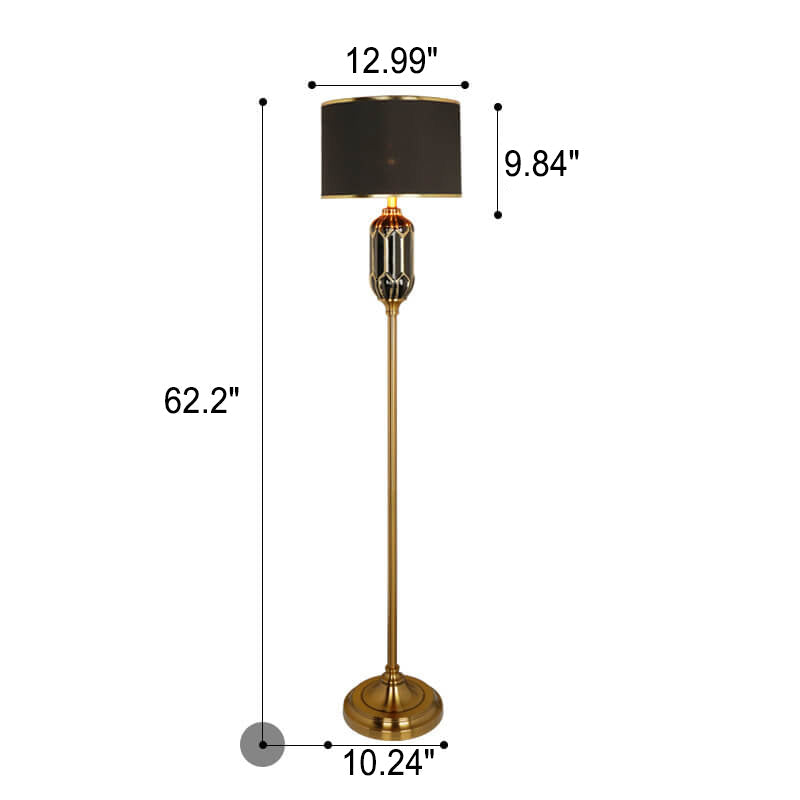 Modern Vertical Ceramic 1-Light Standing Floor Lamp