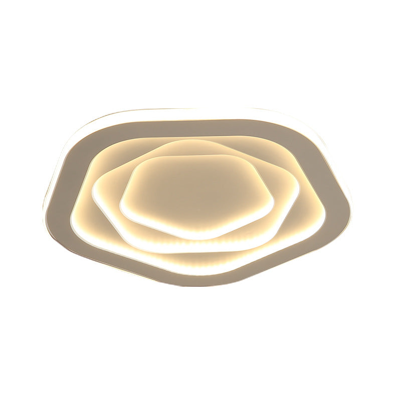 Modern Minimalist Pentagram Iron LED Flush Mount Ceiling Light