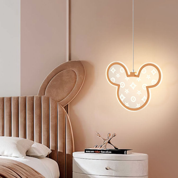 Nordic Cartoon Round Acrylic Astronaut LED Pendant Light