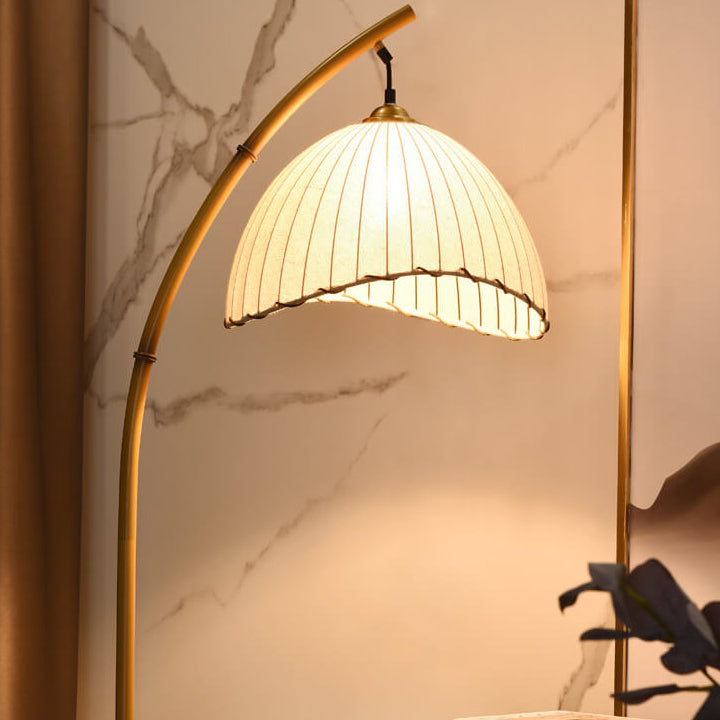 Retro Zen Simulation Bamboo Pole 1-Light Standing Floor Lamp