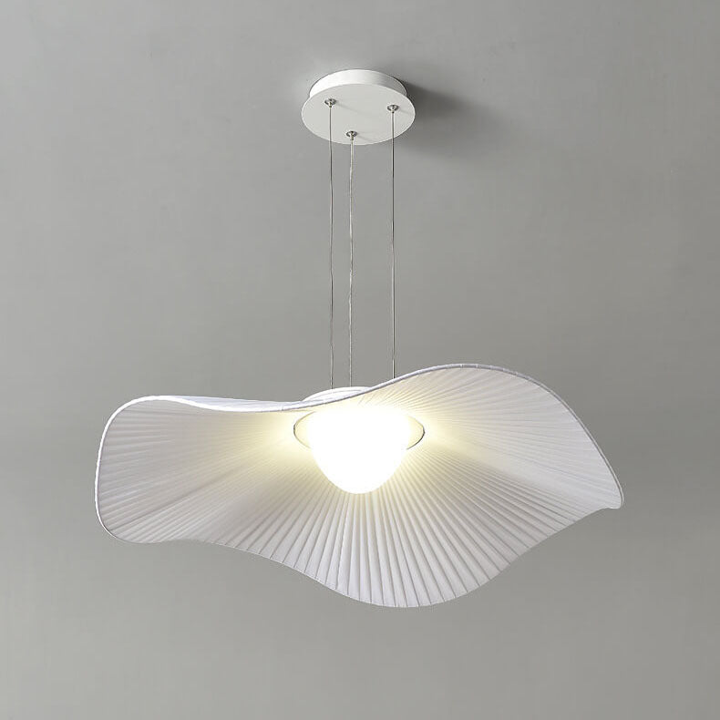 مصباح LED شبه مدمج بتصميم ورقة اللوتس القماشية الإبداعية الحديثة
