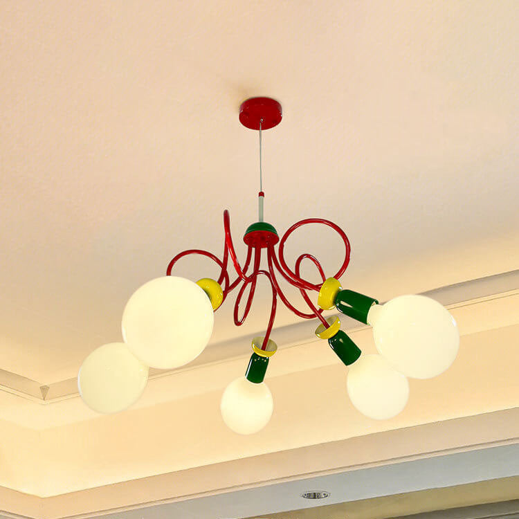 Modern Minimalist Iron Colored Fruit 2/3/5-Light Chandelier