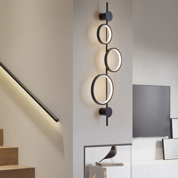 مصباح حائط LED من السيليكون متعدد الدوائر بتصميم عصري بسيط لغرفة المعيشة