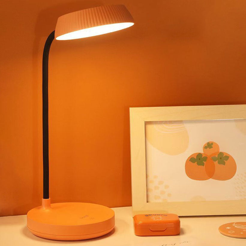 Nordic Minimalist Round Plate LED Touch Eye Protection USB Desk Lamp