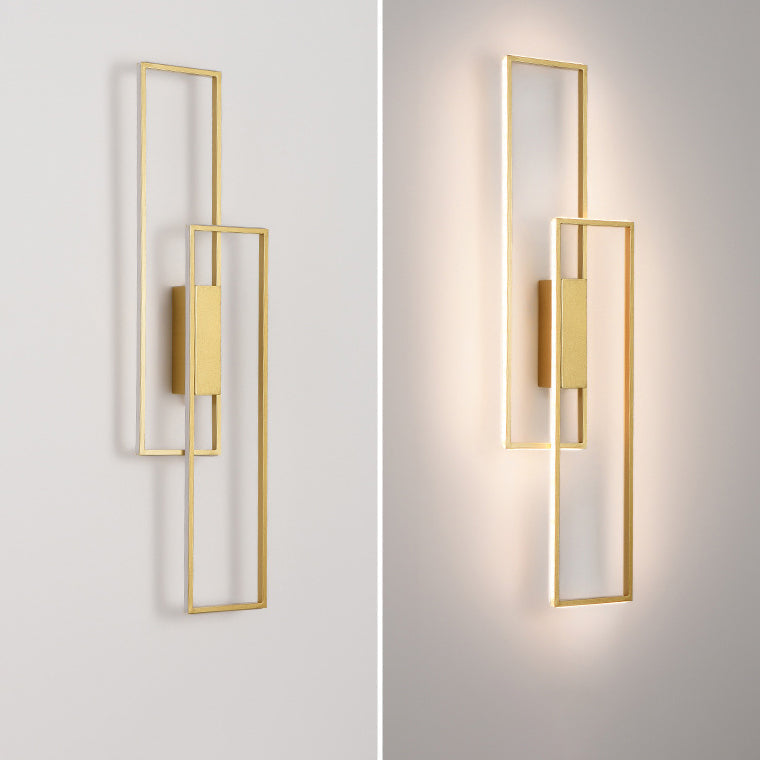 مصباح حائط LED من السيليكون الحديدي بتصميم مستطيل عصري بسيط لغرفة المعيشة