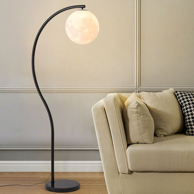 Modern Minimalist Iron Marble 1-Light Standing Floor Lamp