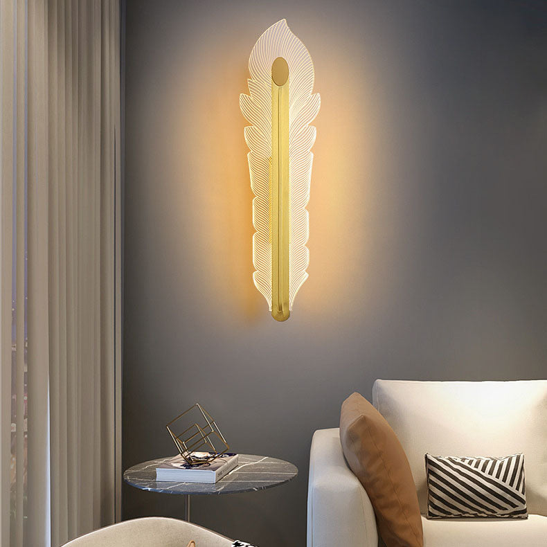 مصباح حائط LED فاخر من الأكريليك على شكل ذيل الفينيق من Nordic Light