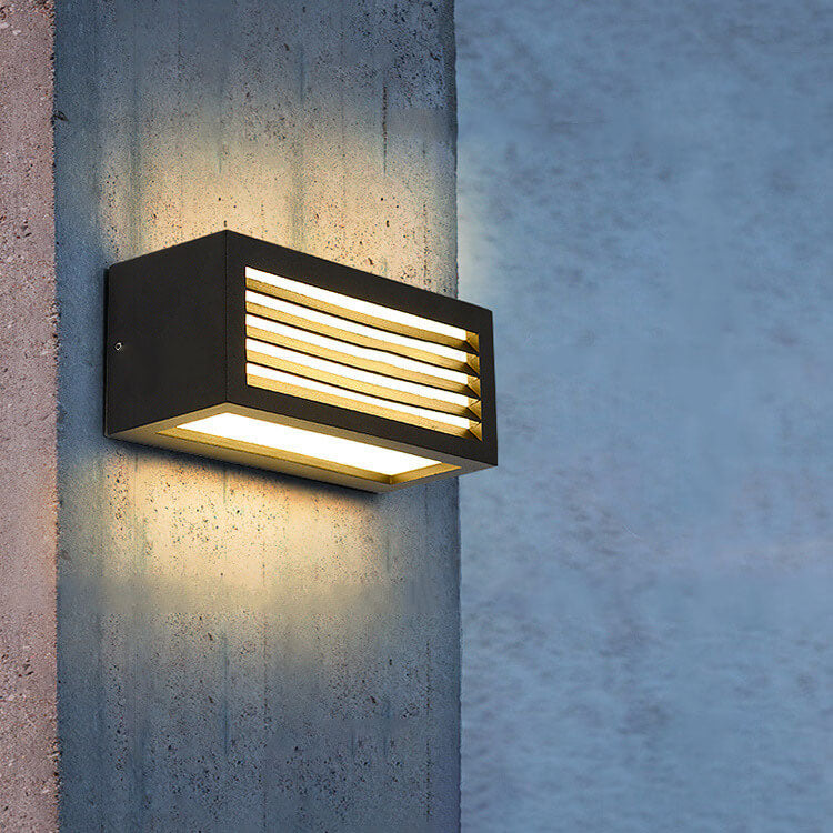 مصباح حائط LED خارجي مقاوم للماء من الألومنيوم مربع حديث