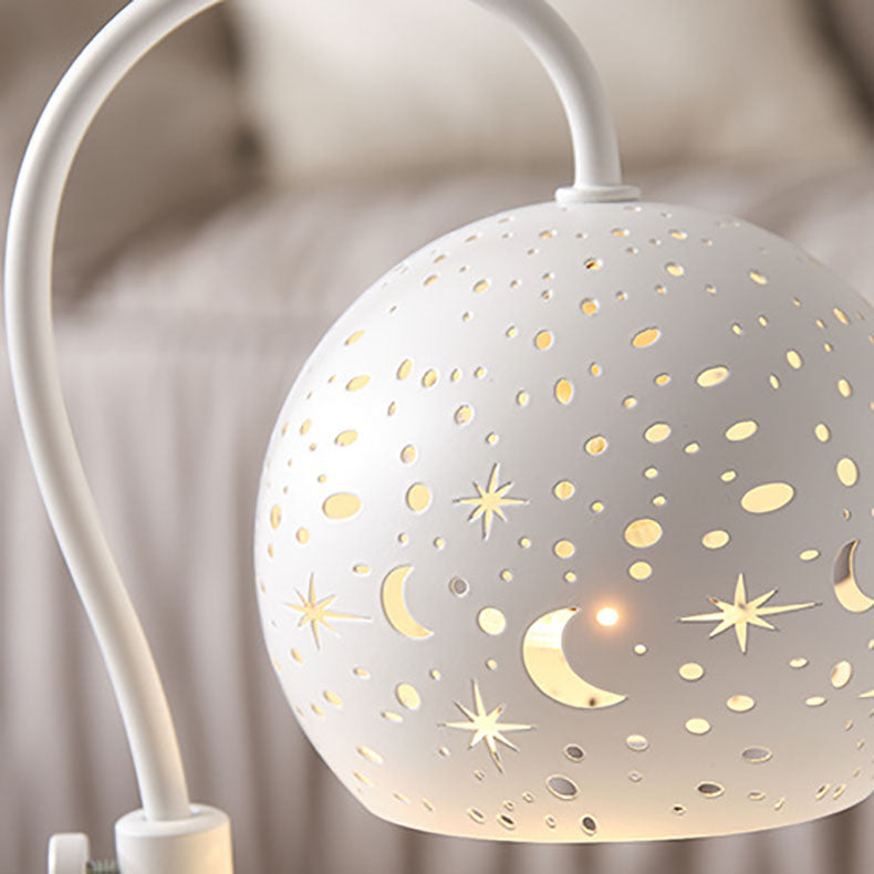 Contemporary Scandinavian Star Orb Disc Base Iron Plastic 1-Light Aromatherapy Melting Wax Table Lamp For Bedroom