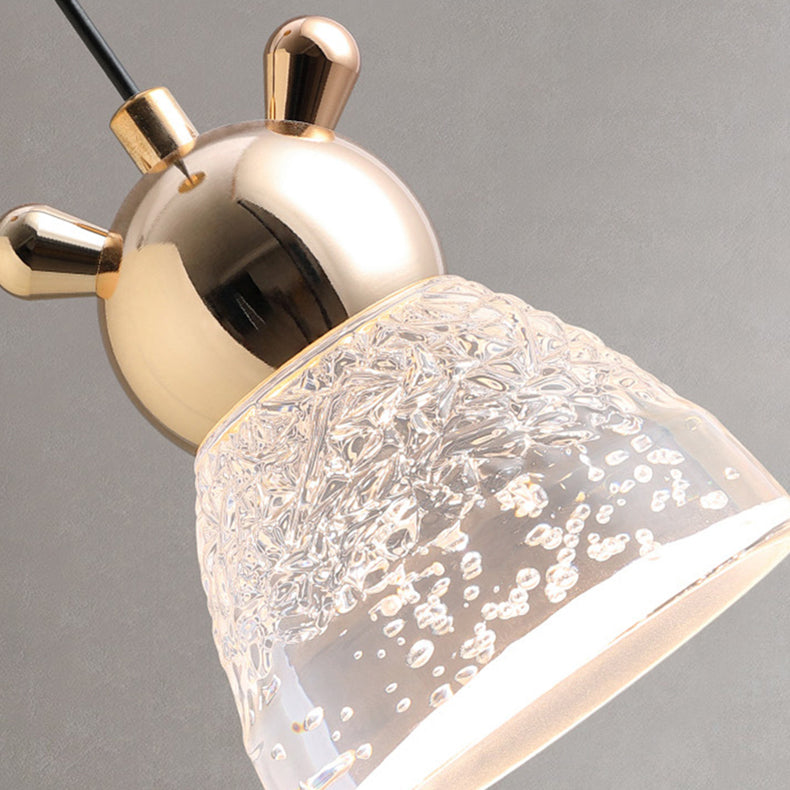 Modern Minimalist Diamond Round Trapezoid Aluminum Crystal LED Pendant Light For Bedroom