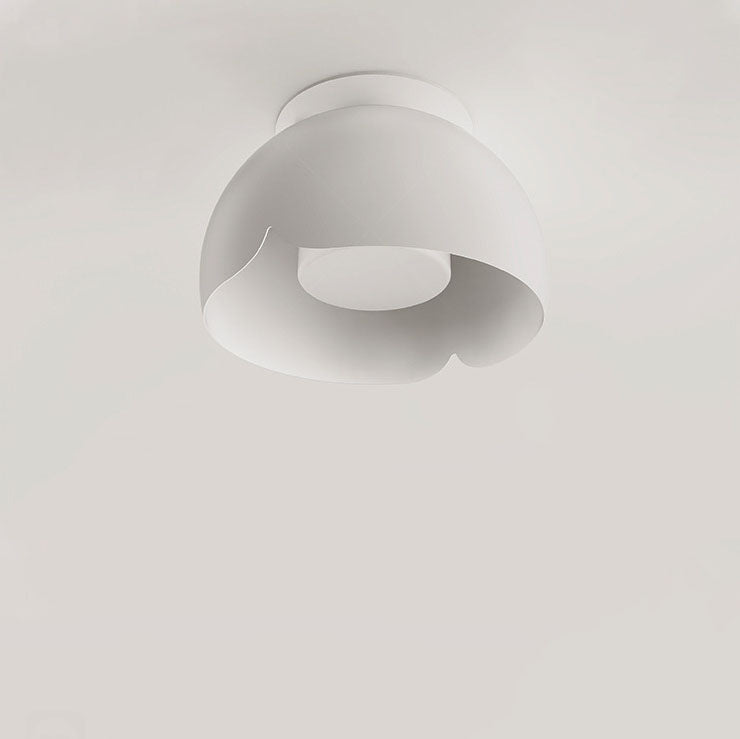 Modern Minimalist Pure White Iron LED Wall Sconce Lamp Flush Mount Lighting