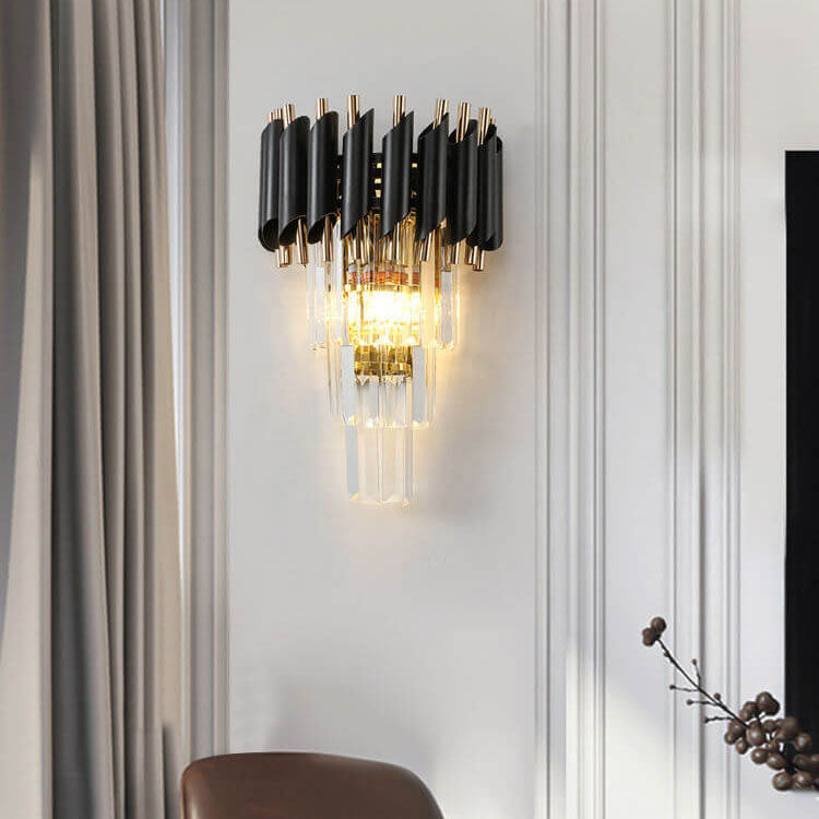 Modern Light Luxury Crystal 2-Light Wall Sconce Lamp