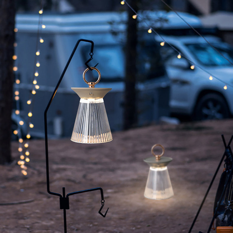 Contemporary Simplicity Iron Acrylic Semi-Conical Portable LED Table Lamp Night Light For Bedroom