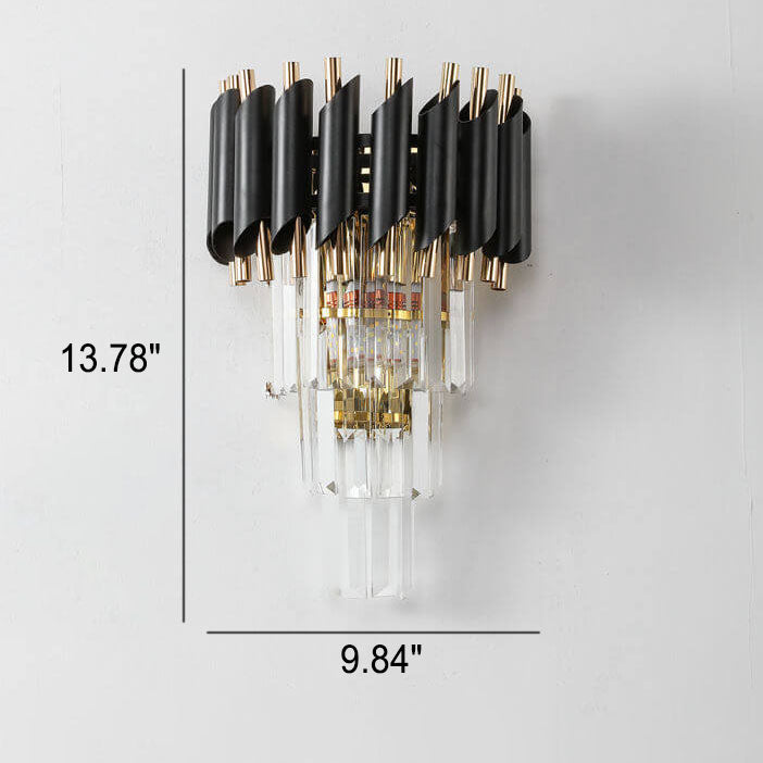 Modern Light Luxury Crystal 2-Light Wall Sconce Lamp
