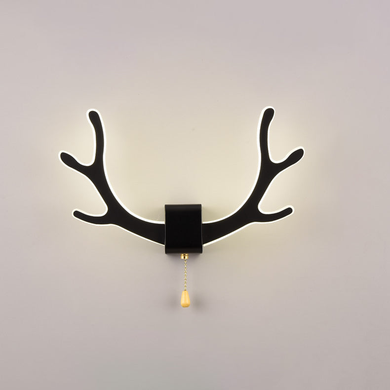 مصباح حائط LED بتصميم عصري من الأكريليك بتصميم إبداعي على شكل قرن الغزال