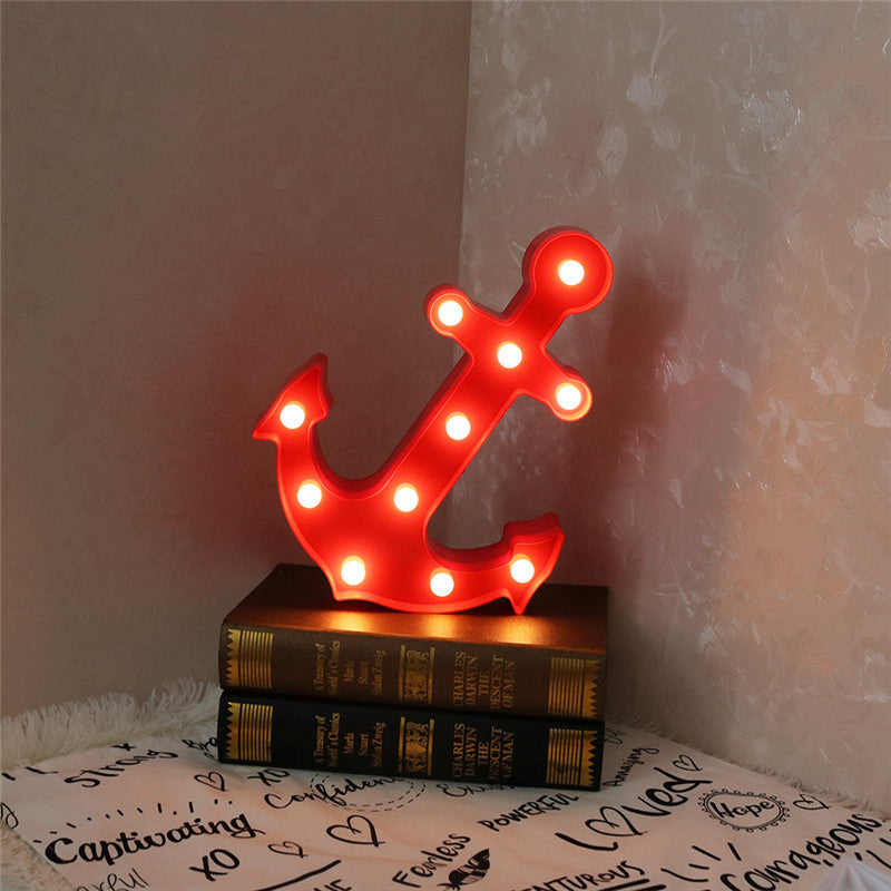 Scandinavian Modern Boat Anchor ABS Battery LED Wall Sconce Lamp